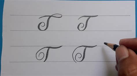 how to write an t in cursive